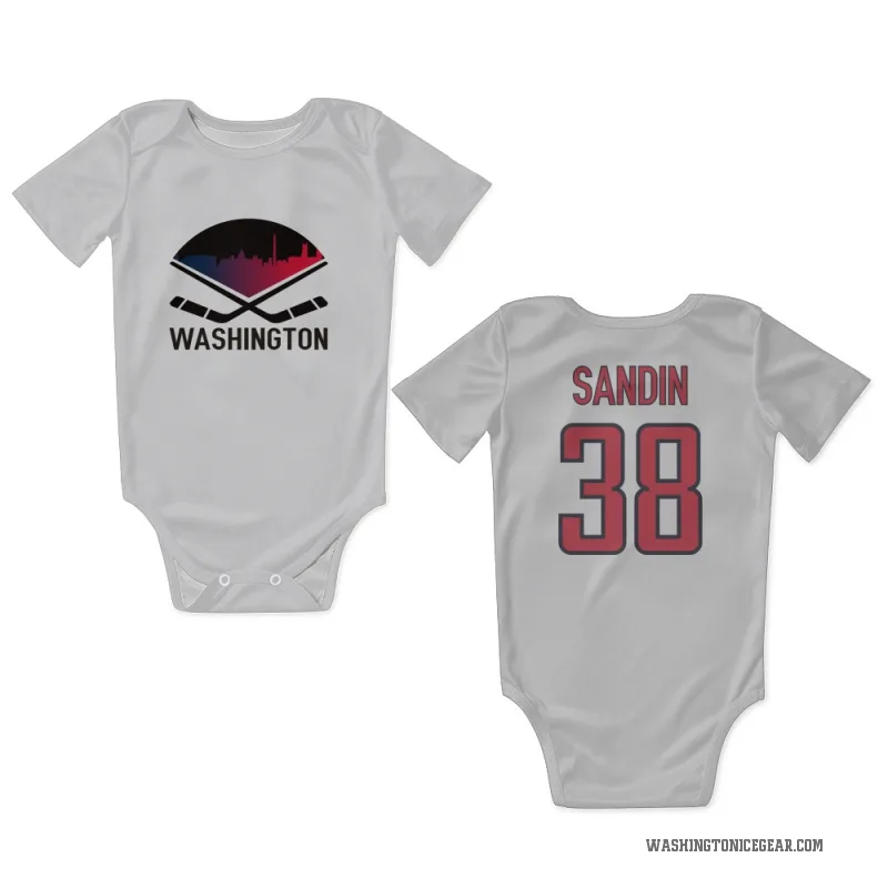 Rasmus Sandin  White Washington Capitals  Newborn & Infant Bodysuit