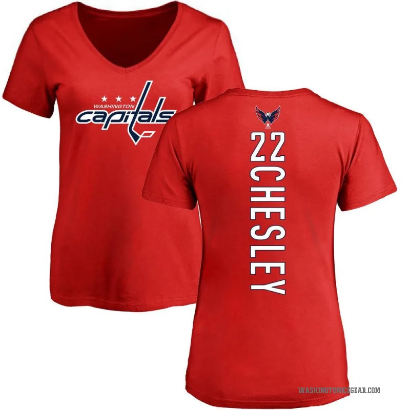 Ryan Chesley Women's Red Washington Capitals Backer T-Shirt -