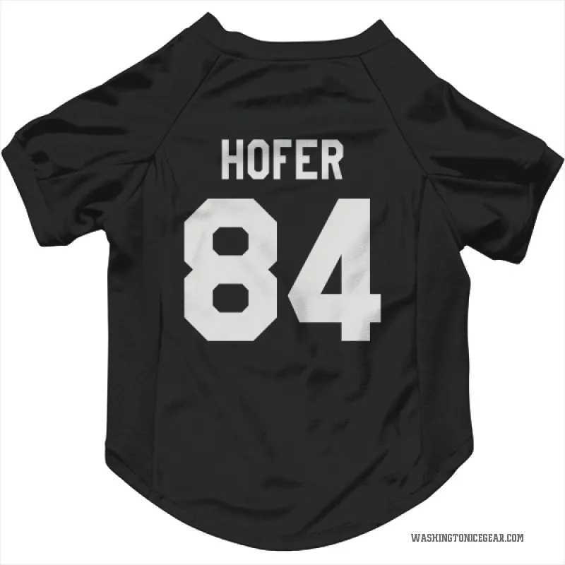 Ryan Hofer  Black Washington Capitals  Cat & Dog Pet Jersey