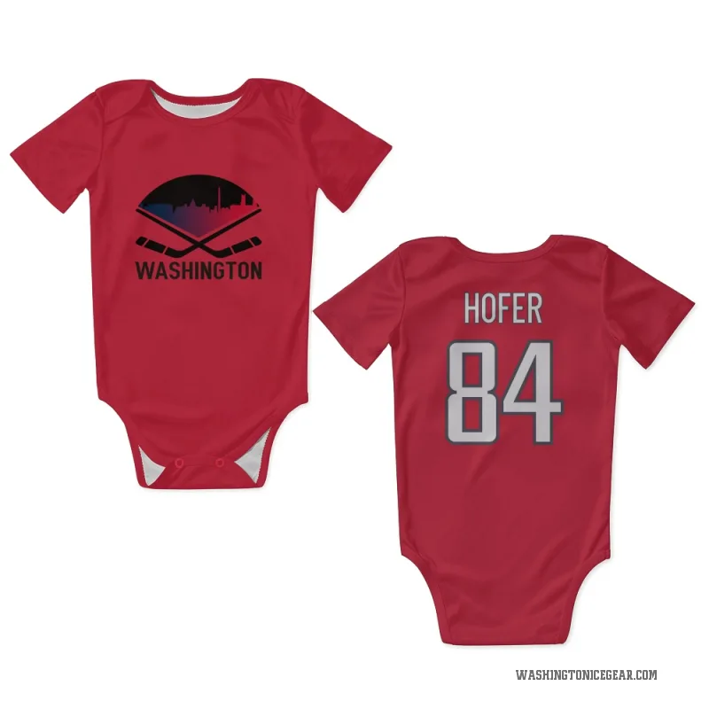 Ryan Hofer  Red Washington Capitals  Newborn & Infant Bodysuit