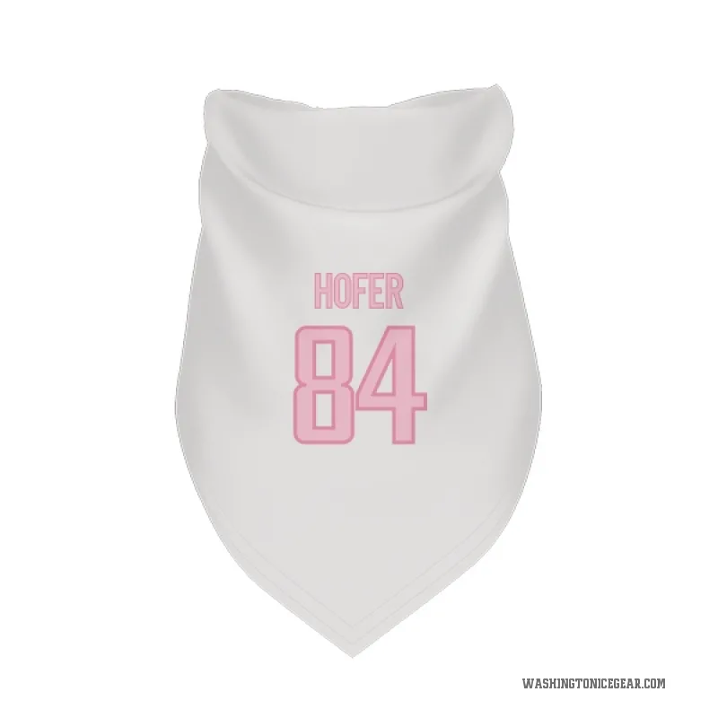 Ryan Hofer  White Pink Washington Capitals  Cat & Dog Pet Bandana
