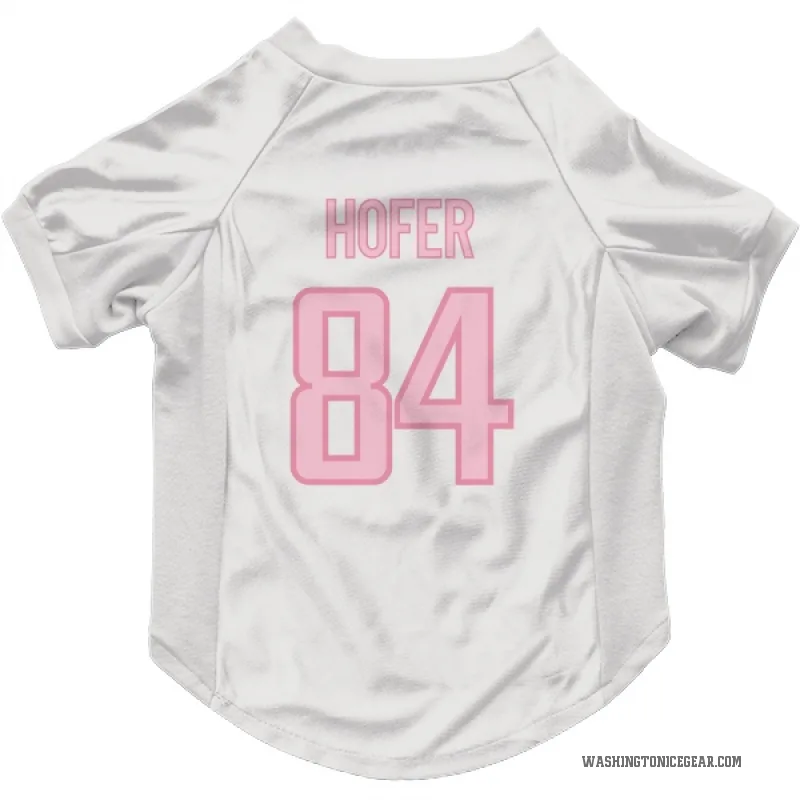 Ryan Hofer  White Pink Washington Capitals  Cat & Dog Pet Jersey