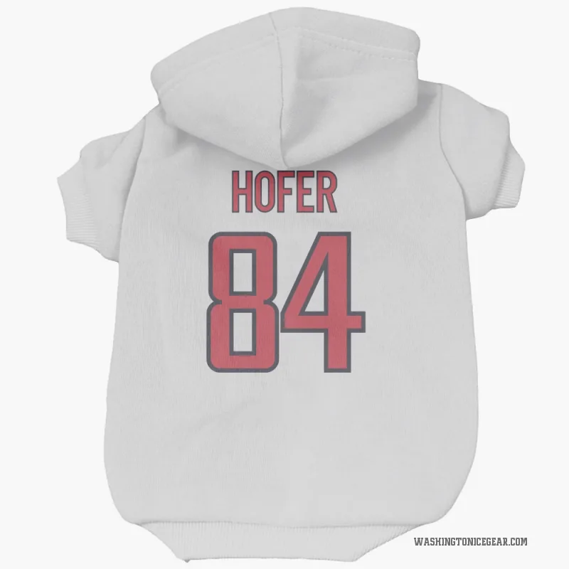 Ryan Hofer  White Washington Capitals  Cat & Dog Pet Hoodie
