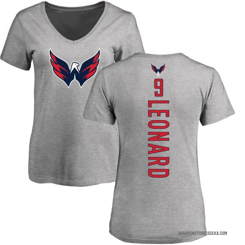 Ryan Leonard Women's Ash Washington Capitals Backer T-Shirt -
