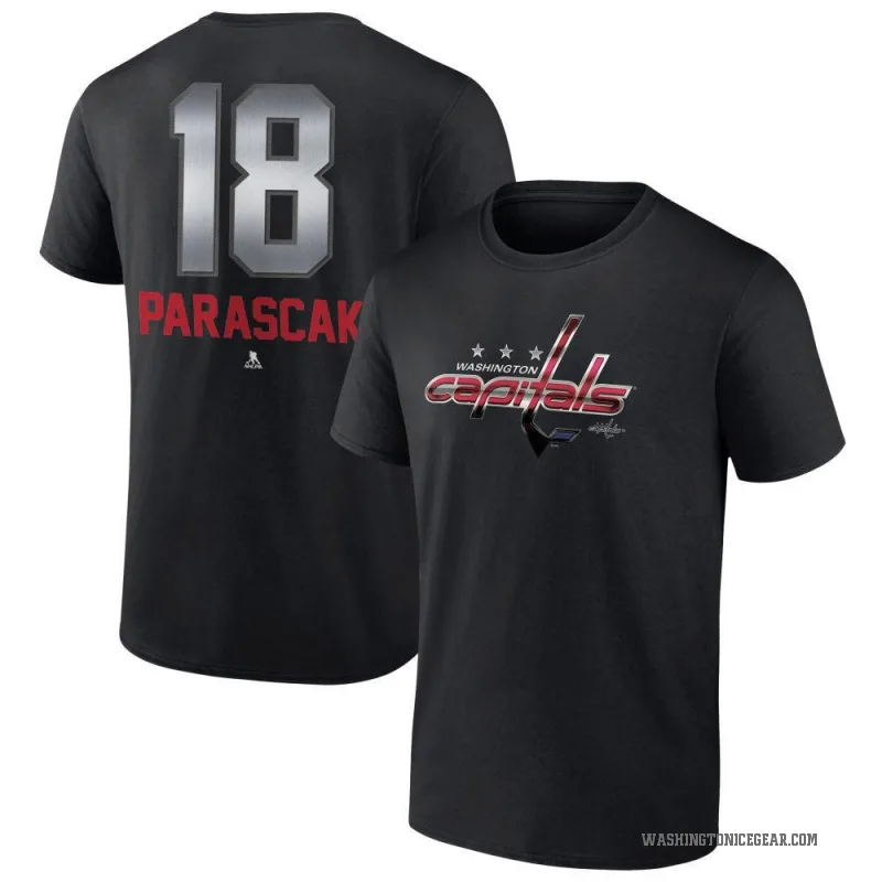 Terik Parascak Men's Black Washington Capitals Midnight Mascot Logo T-Shirt
