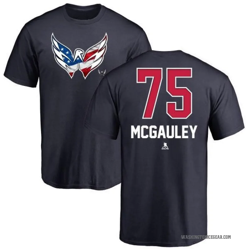 Tim McGauley Men's Navy Washington Capitals Name and Number Banner Wave T-Shirt -