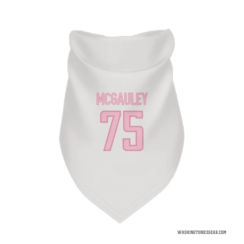 Tim McGauley  White Pink Washington Capitals  Cat & Dog Pet Bandana