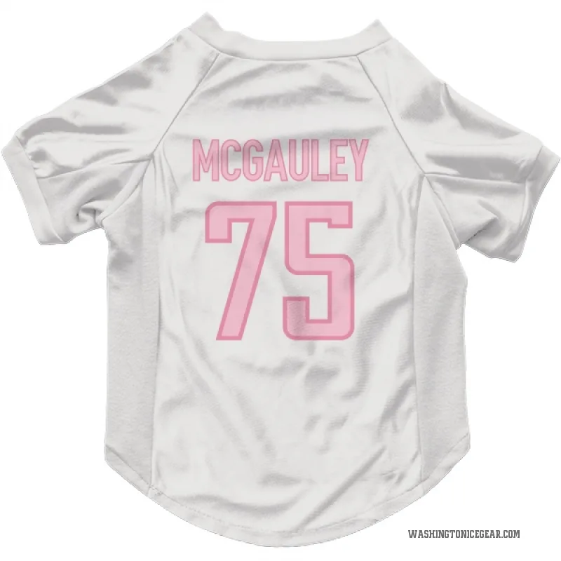 Tim McGauley  White Pink Washington Capitals  Cat & Dog Pet Jersey