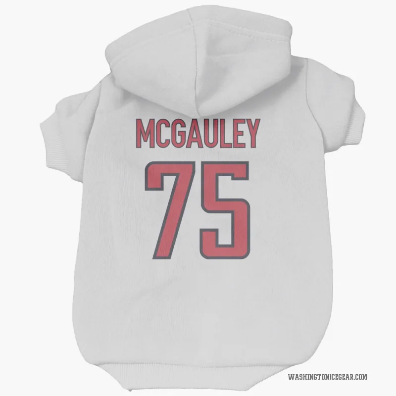 Tim McGauley  White Washington Capitals  Cat & Dog Pet Hoodie