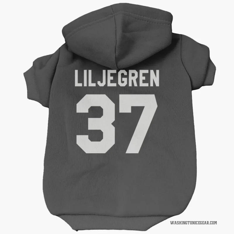 Timothy Liljegren  Black Washington Capitals  Cat & Dog Pet Hoodie