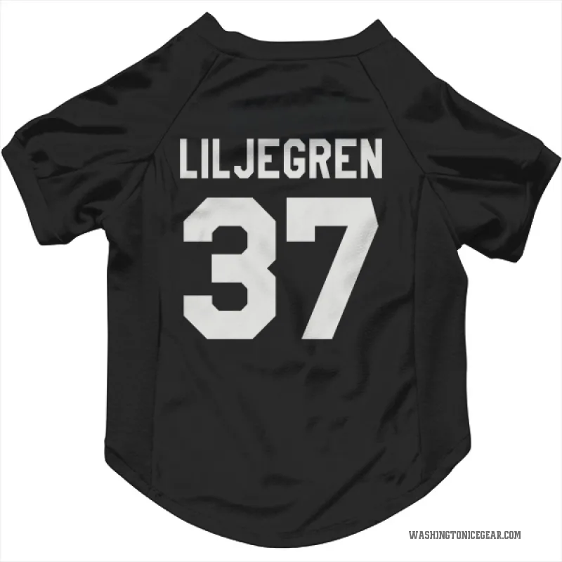 Timothy Liljegren  Black Washington Capitals  Cat & Dog Pet Jersey
