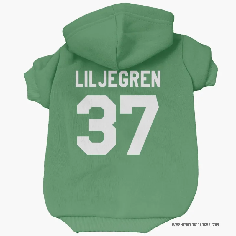 Timothy Liljegren  Green Washington Capitals  Cat & Dog Pet Hoodie