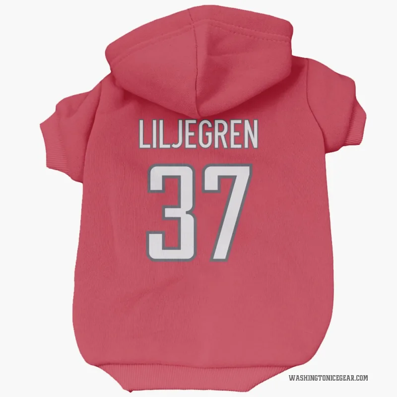 Timothy Liljegren  Red Washington Capitals  Cat & Dog Pet Hoodie