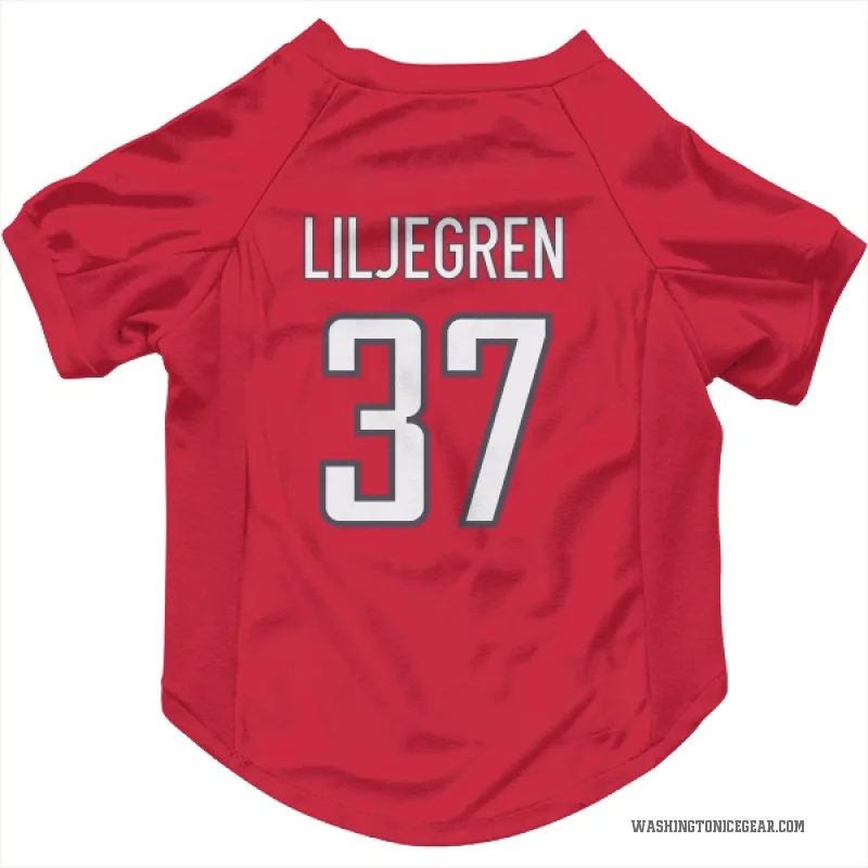 Timothy Liljegren  Red Washington Capitals  Cat & Dog Pet Jersey