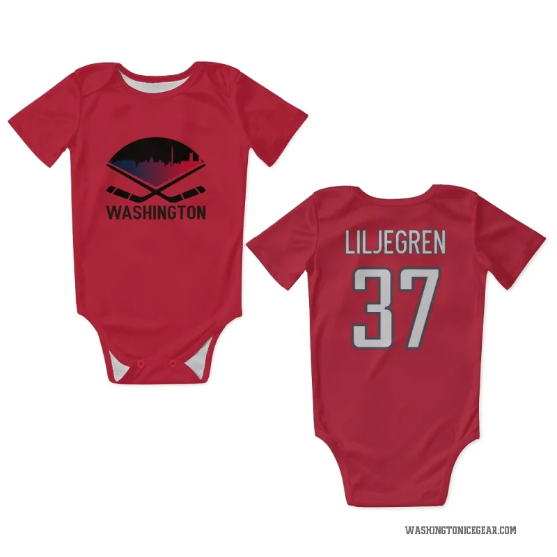 Timothy Liljegren  Red Washington Capitals  Newborn & Infant Bodysuit
