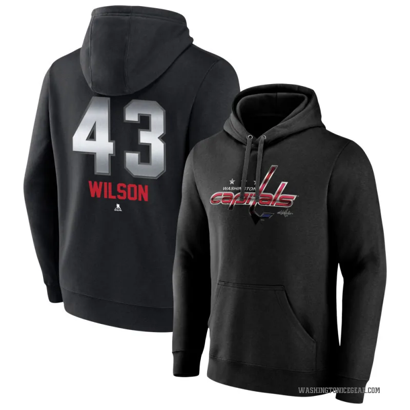 Tom Wilson Youth Black Washington Capitals Branded Midnight Mascot Logo Pullover Hoodie