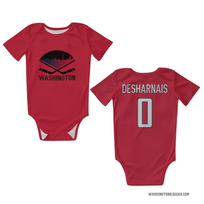 Vincent Desharnais  Red Washington Capitals  Newborn & Infant Bodysuit