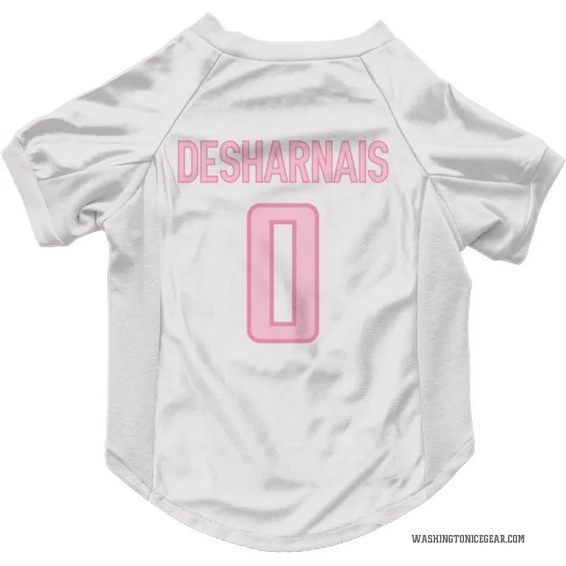 Vincent Desharnais  White Pink Washington Capitals  Cat & Dog Pet Jersey