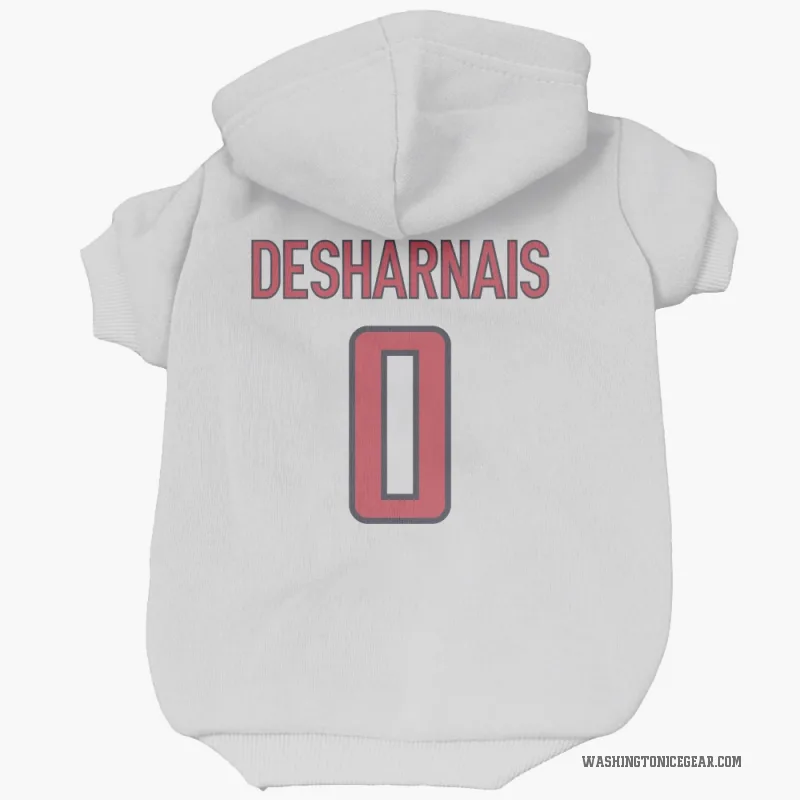 Vincent Desharnais  White Washington Capitals  Cat & Dog Pet Hoodie