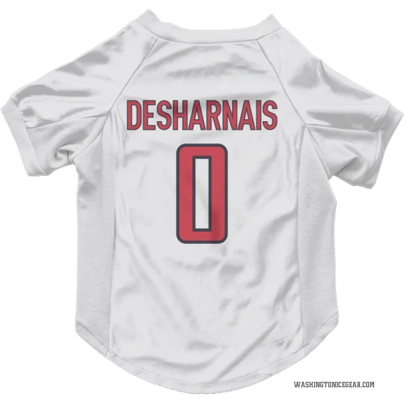 Vincent Desharnais  White Washington Capitals  Cat & Dog Pet Jersey