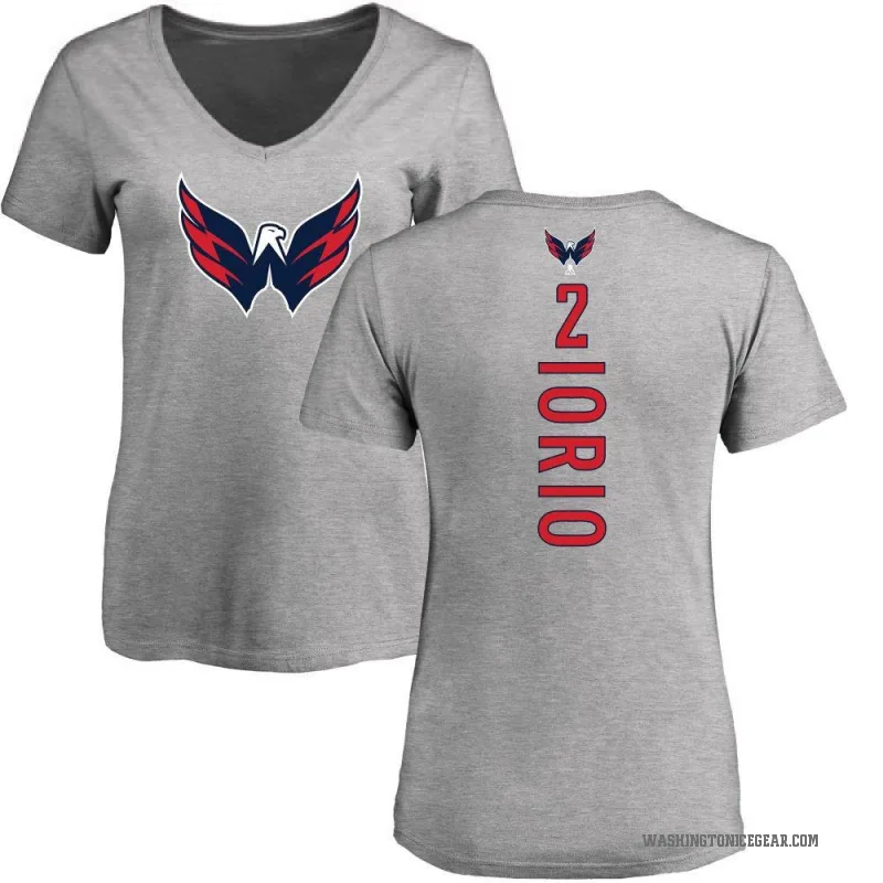 Vincent Iorio Women's Ash Washington Capitals Backer T-Shirt -