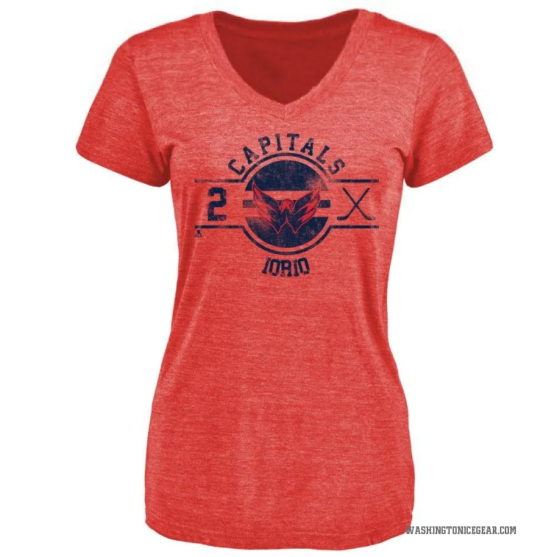 Vincent Iorio Women's Red Washington Capitals Insignia T-Shirt -