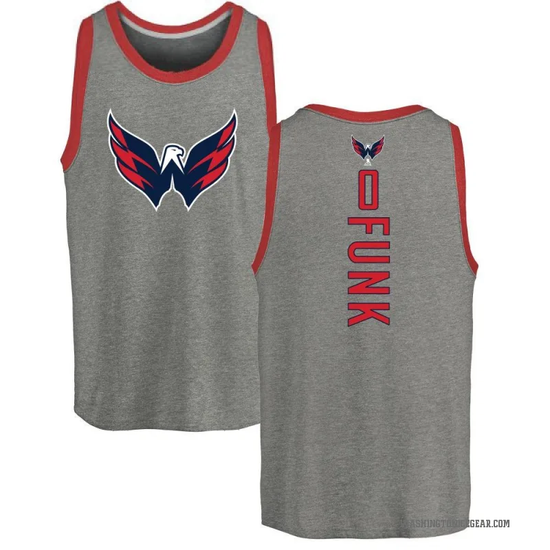 Zac Funk Men's Ash Washington Capitals Backer Tank Top -