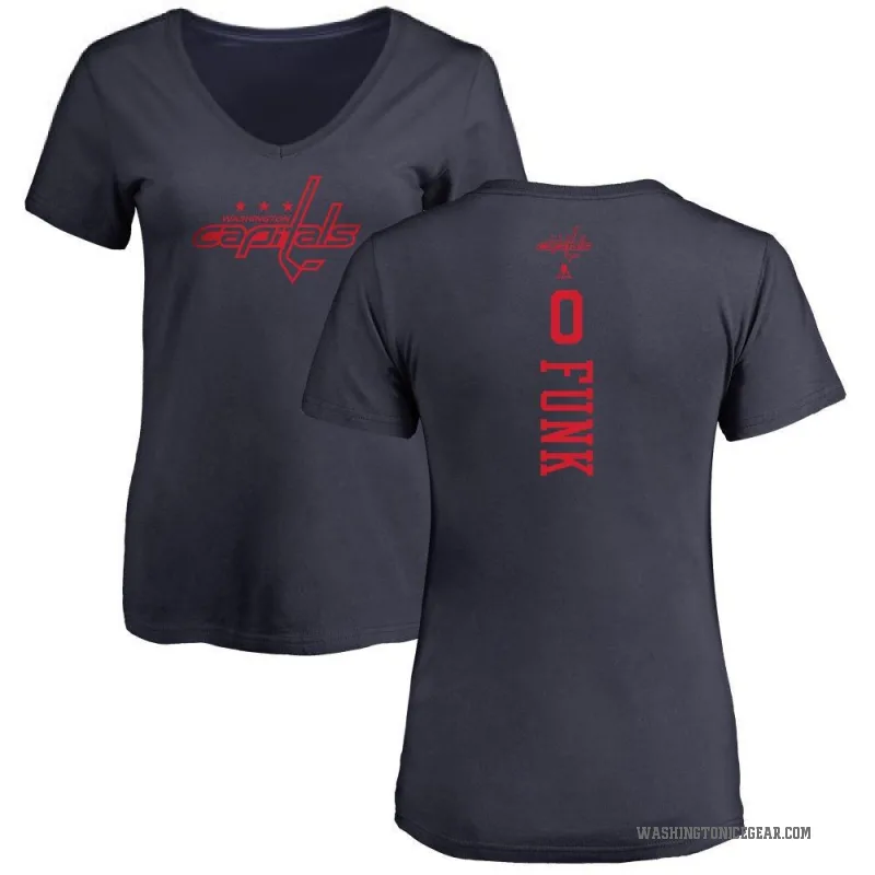 Zac Funk Women's Navy Washington Capitals One Color Backer T-Shirt -