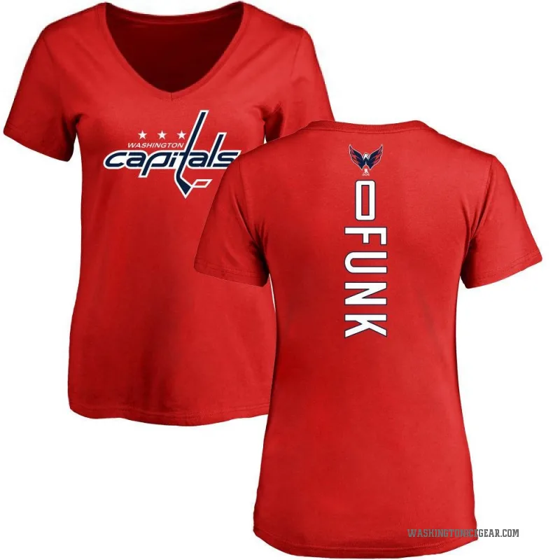 Zac Funk Women's Red Washington Capitals Backer T-Shirt -