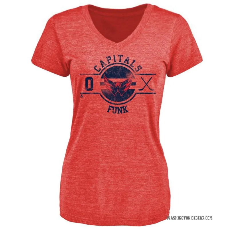 Zac Funk Women's Red Washington Capitals Insignia T-Shirt -